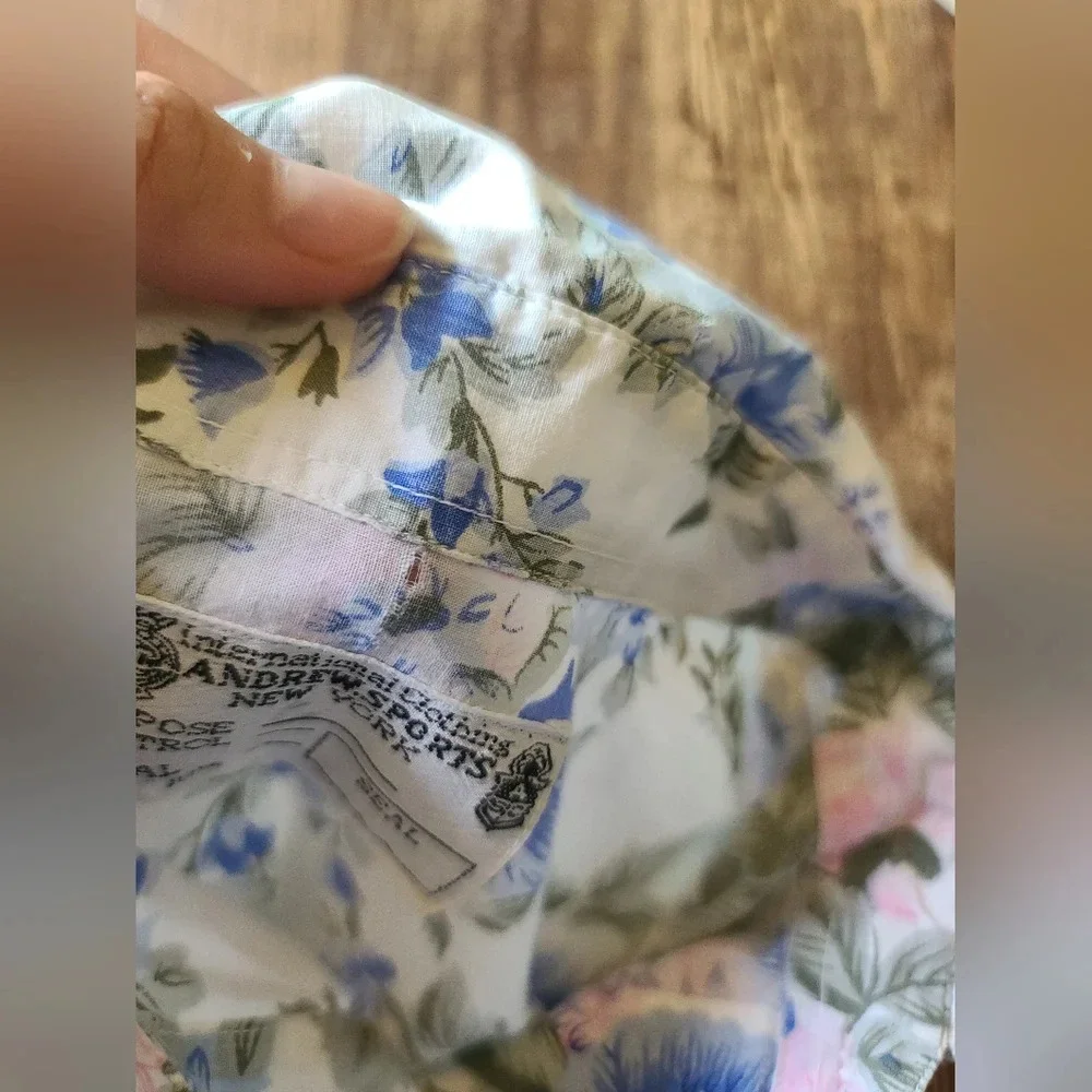 Vintage Andrew Sports botanical shirt